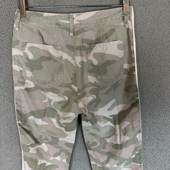 Mother Pants Womens 25 The Shaker Chop Crop Fray‎ In Desert Camo - Picture 4 of 10